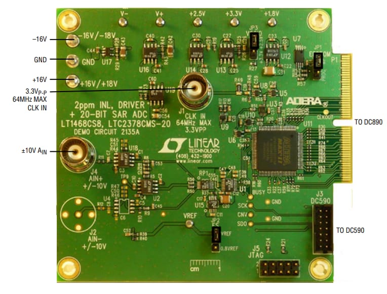 Analog Devices Inc. DC2135A Demo Board for LTC2378-20 & LT1468